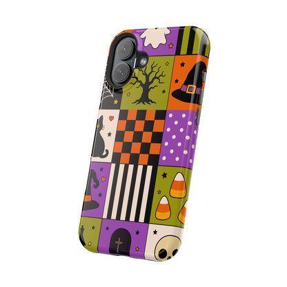 Wireless-Charging Compatible Case – Spooky Patchwork