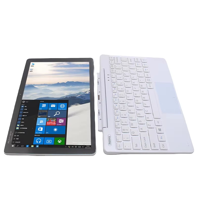 Portable 10.1'' 2-In-1 Laptop 2GB DDR RAM 32GB ROM 64Bit Windows 10 Z8350 Quad Core Tablet with Detachable Keyboard 1280X800Ips