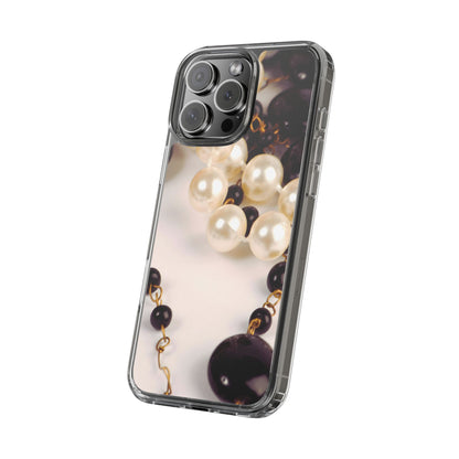 Clear Phone Case – Noir Pearl