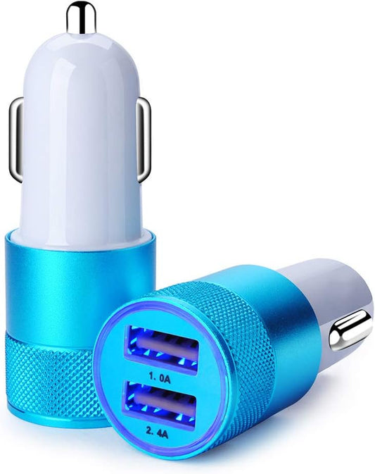 Car Charger,  3.4A 2 Pack USB Smart Port Charger Compatible with Iphone 16 15 14 13 12 11 SE X 8 7 Pro, Pro Max, Plus, Samsung Galaxy S24 S23 S22 S21 S10 plus Note 20, LG, Pixel, Ipad Pro