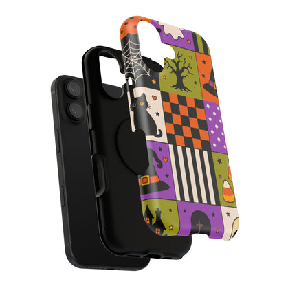 Impact-Resistant Phone Case – Spooky Patchwork