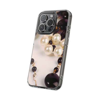 Clear Phone Case – Noir Pearl