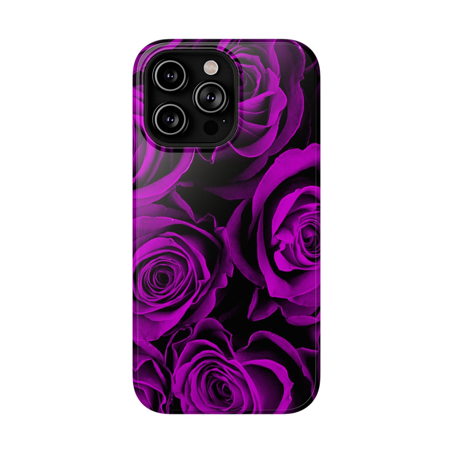 Impact-Resistant Phone Case – Amethyst Roses