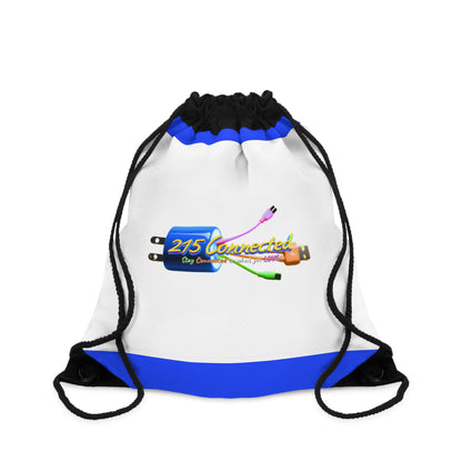 Drawstring Bag – 215 Connected Logo Blue Panel Design