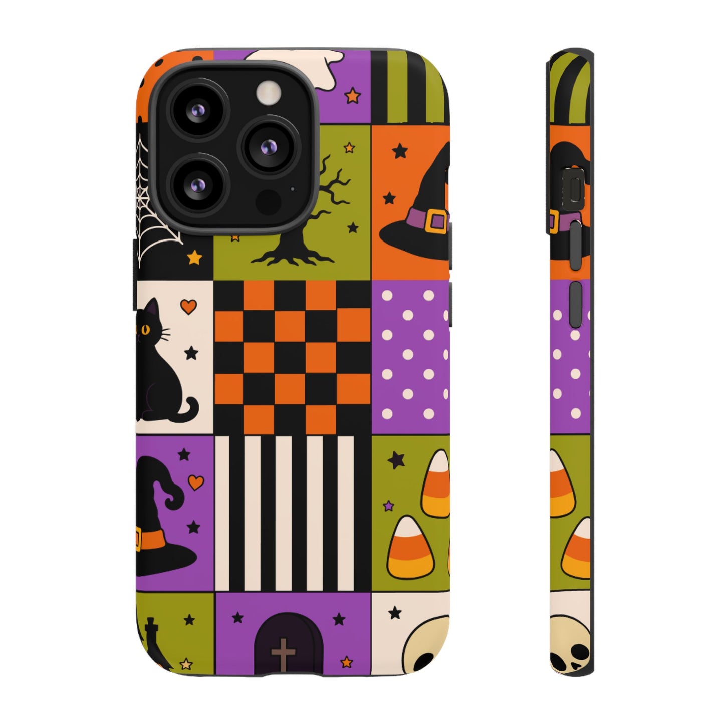 Protective Phone Case – Spooky Patchwork