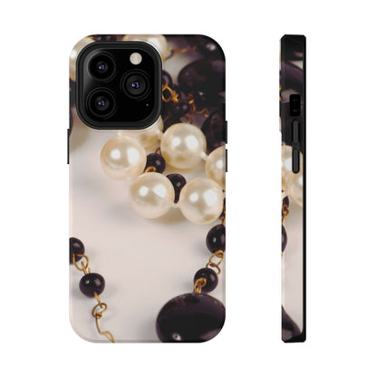 Impact-Resistant Phone Case – Noir Pearl