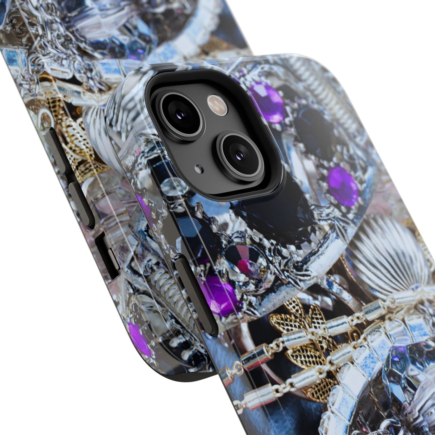 Impact-Resistant Phone Case – Chrome Jewel