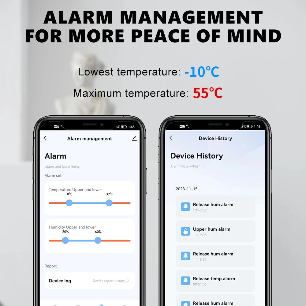 Tuya Zigbee Smart Temperature and Humidity Sensor Battery Powered Zigbee Smart Home Security Work with Alexa Google Home