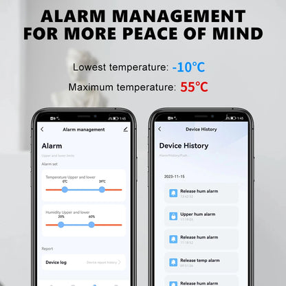 Tuya Zigbee Smart Temperature and Humidity Sensor Battery Powered Zigbee Smart Home Security Work with Alexa Google Home