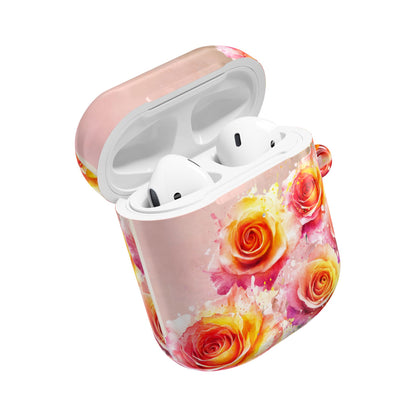 Earbud Case Cover – Sunset Roses