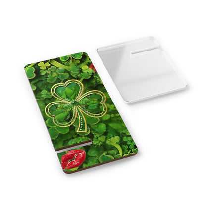Phone Stand – Lucky Clover Shamrock Kiss