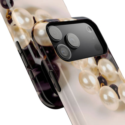 Impact-Resistant Phone Case – Noir Pearl