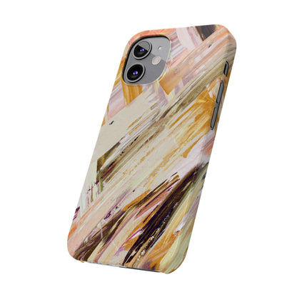 Slim Phone Case – Brush & Bronze