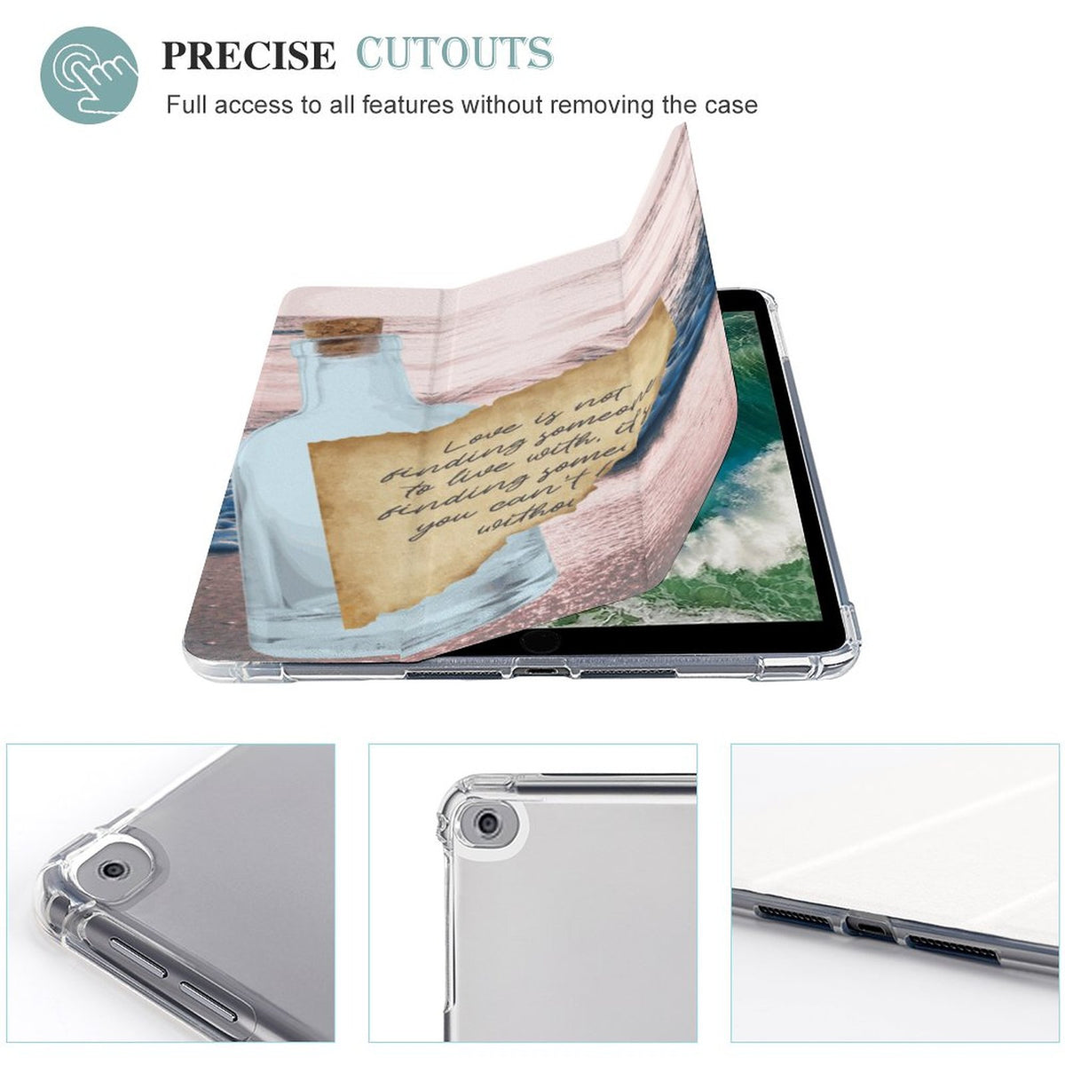 Tablet Case with Pencil Holder – Written in the Tide