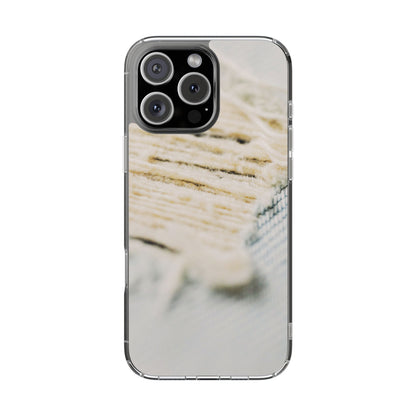 Clear Phone Case – Woven Warmth