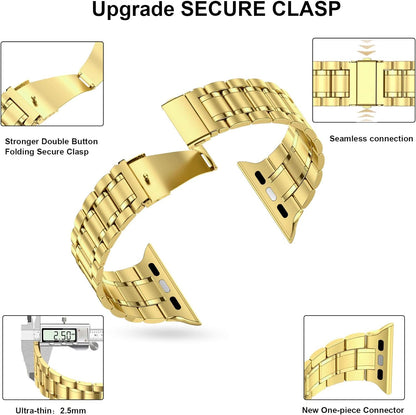 Stylish Gold Band & Case for Apple Watch (42/44mm)