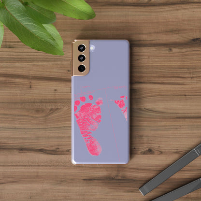 Clear Phone Case – Mom’s Little Pink Footprints