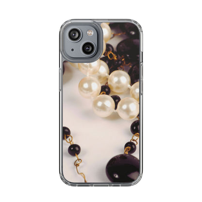 Clear Phone Case – Noir Pearl