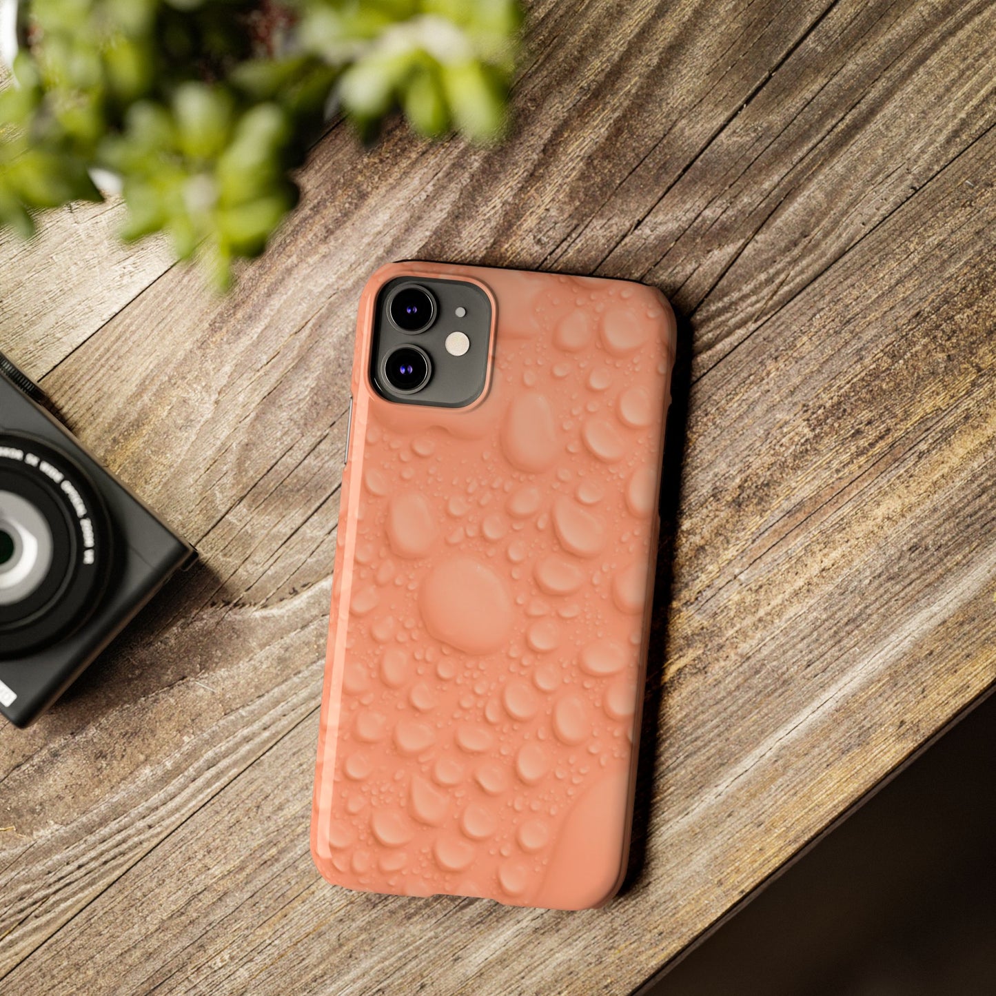 Slim Phone Case – Apricot Rain