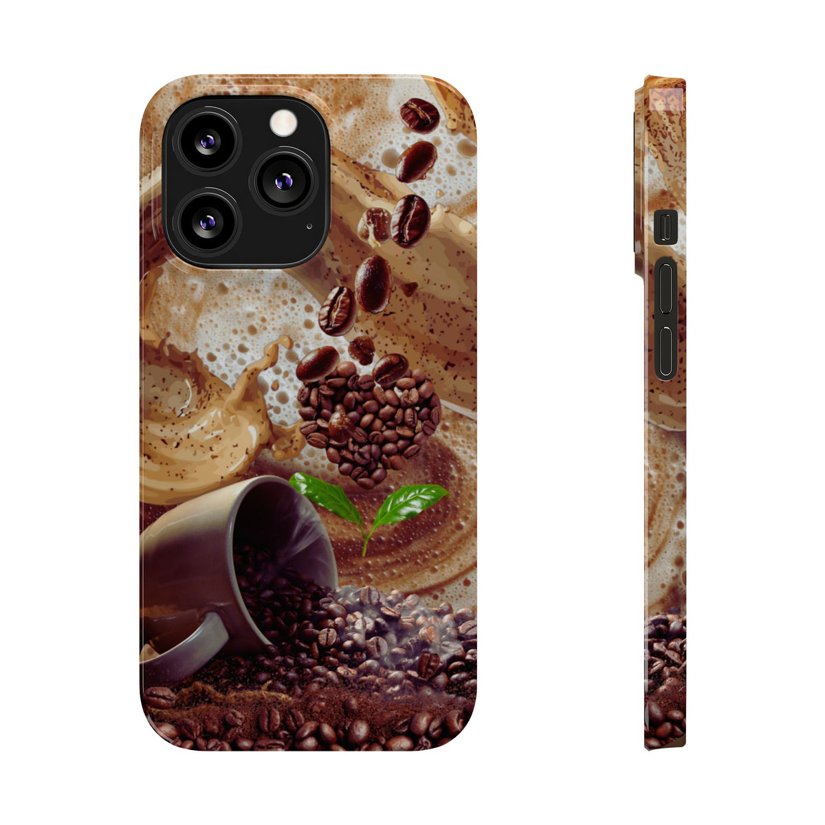 Slim Phone Case – Love at First Sip – Compatible with iPhone 11–17 Series