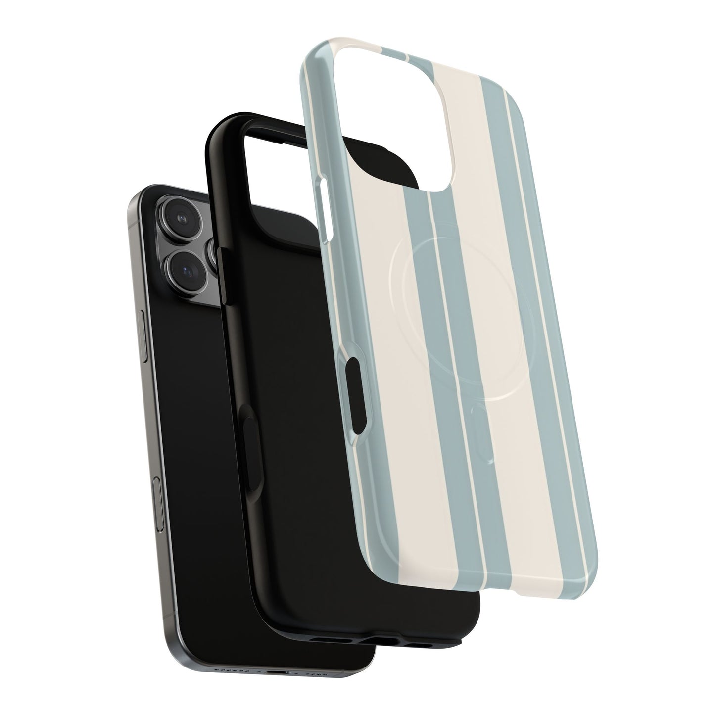Protective Magnetic Phone Case - Coastal Stripe