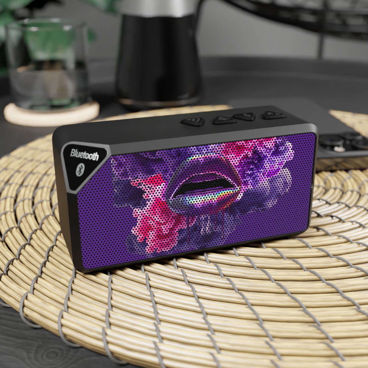 Portable Bluetooth Speaker – Purple Haze Lips