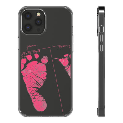 Clear Phone Case – Mom’s Little Pink Footprints