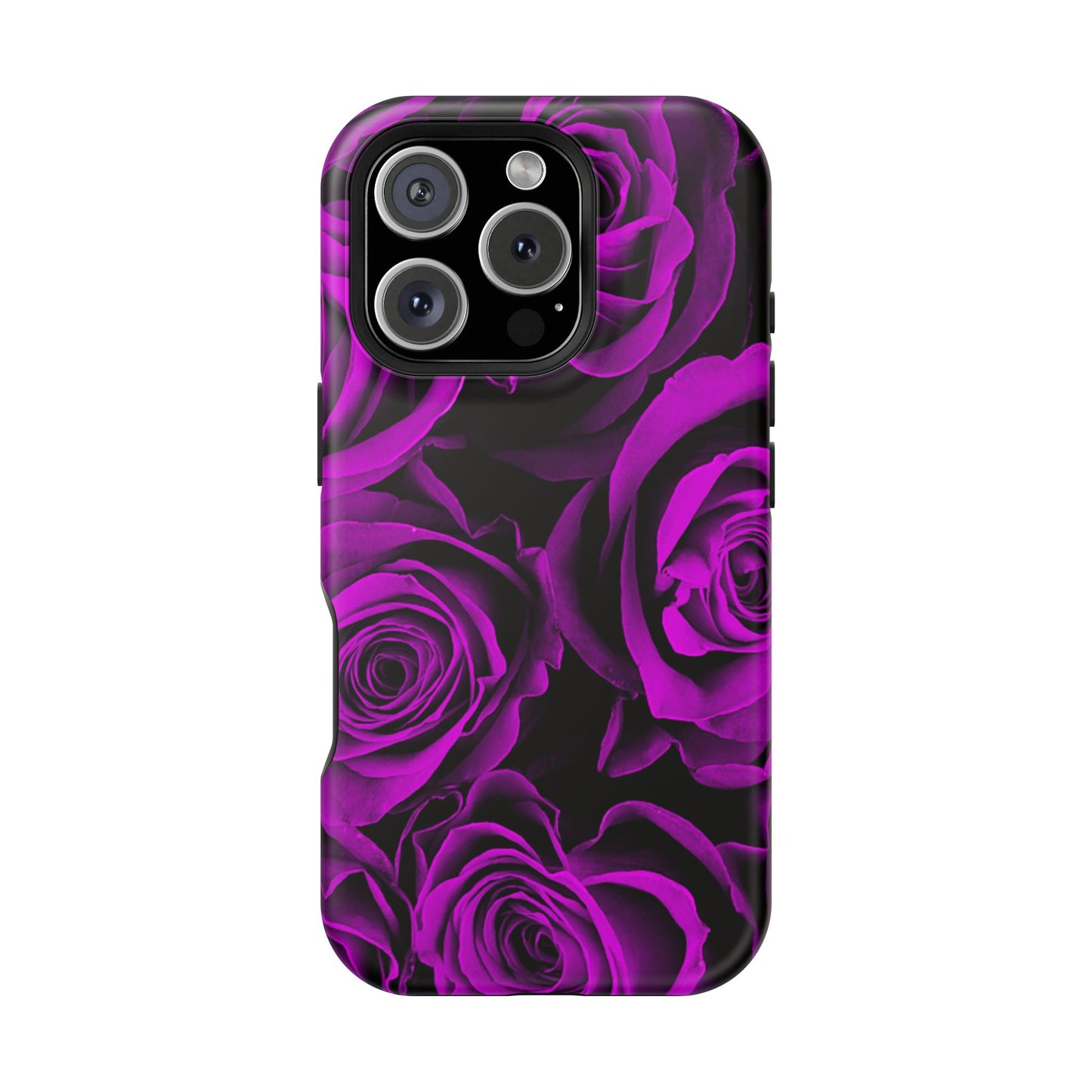 Impact-Resistant Phone Case – Amethyst Roses