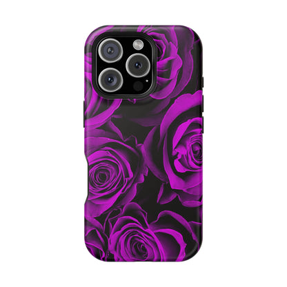 Impact-Resistant Phone Case – Amethyst Roses