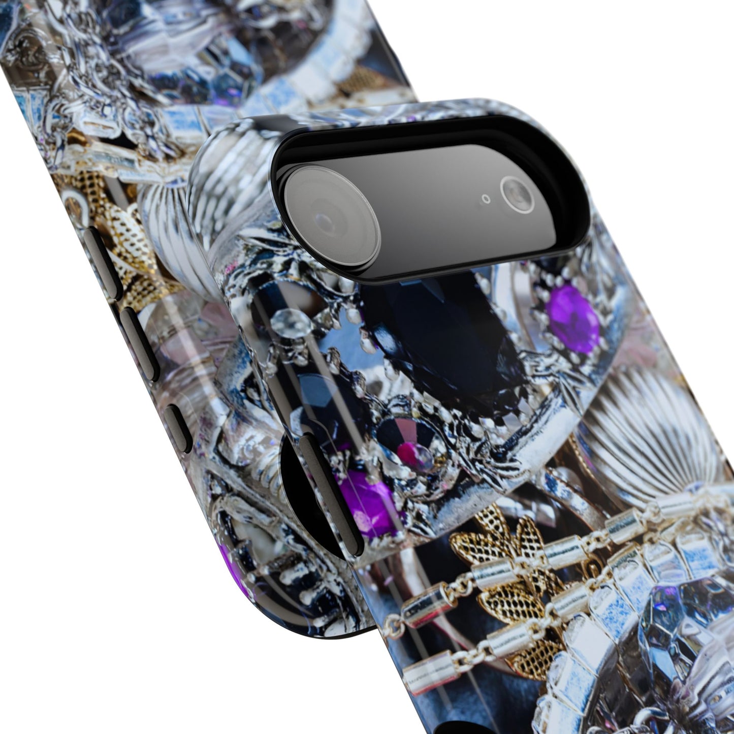 Impact-Resistant Phone Case – Chrome Jewel