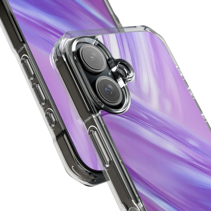 Clear Magnetic Phone Case – Lavender Wave