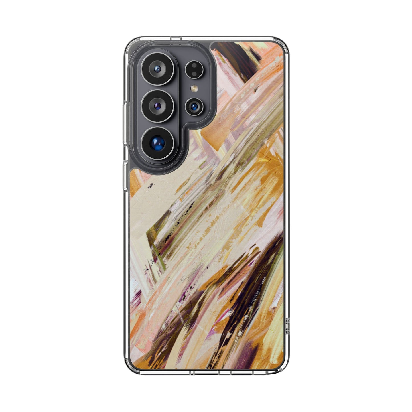 Clear Phone Case – Brush & Bronze