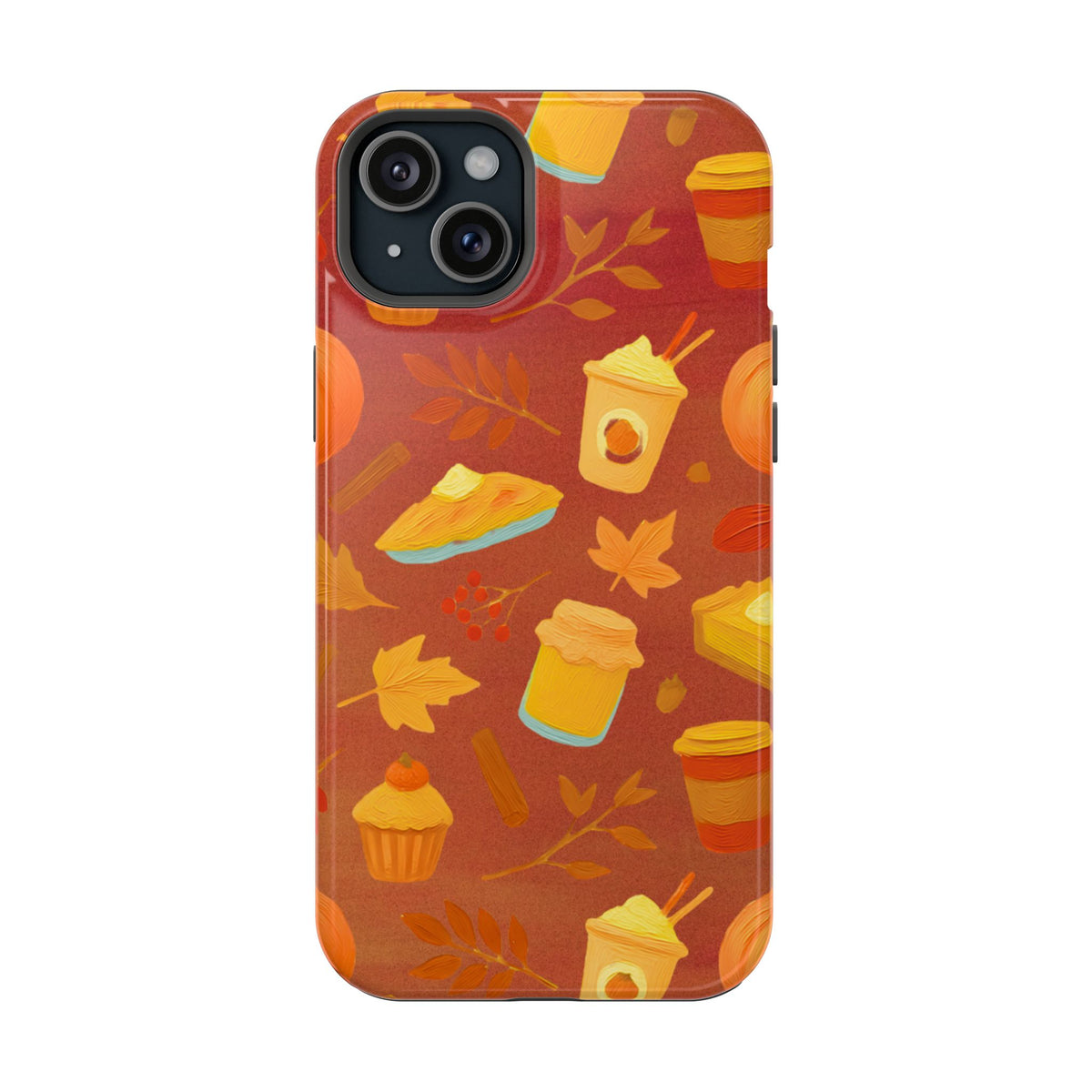 Autumn Treats Magnetic Phone Case — Fall Coffee & Pastry Protective Cover