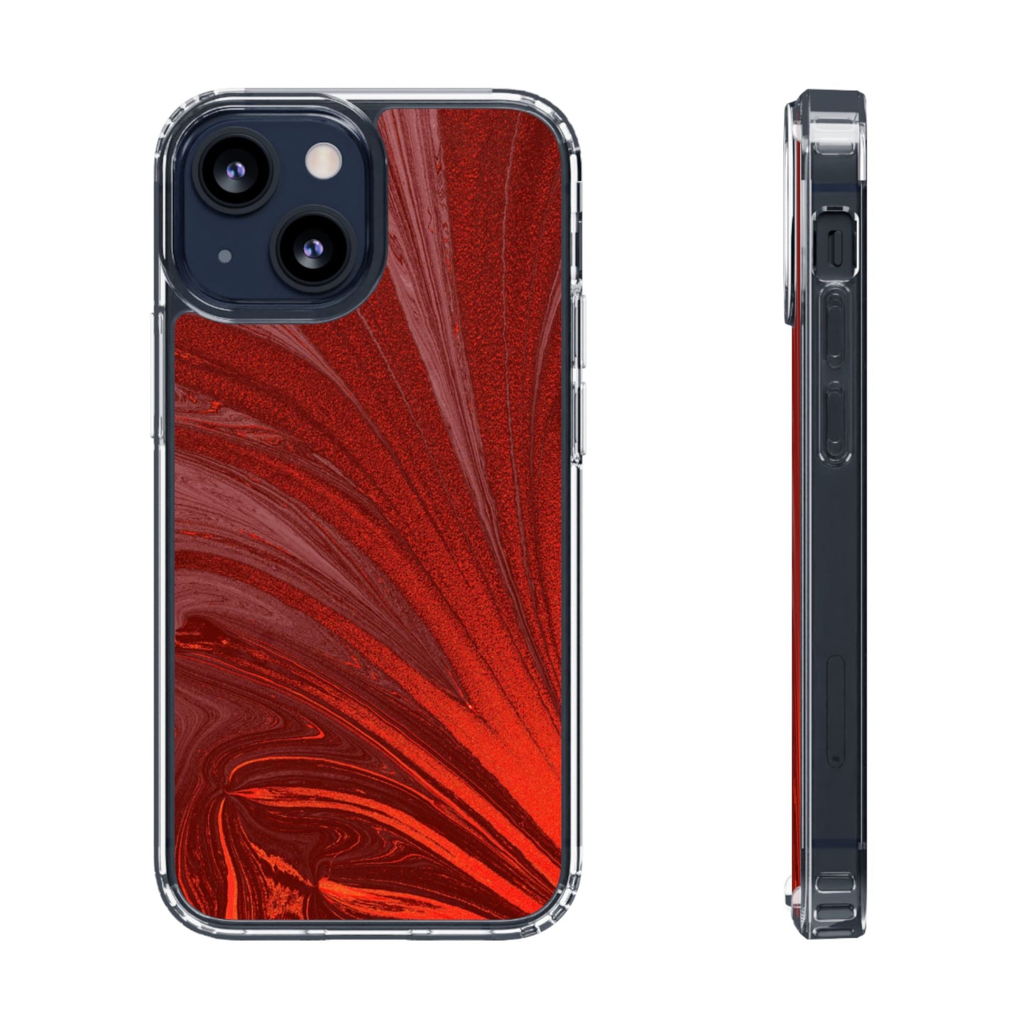 Clear Phone Case – Crimson Current