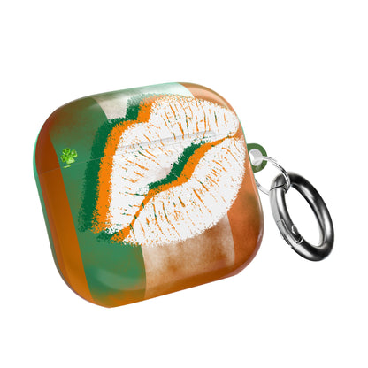 Wireless Earbud Case Cover – Irish Lip St. Patrick’s Day Design
