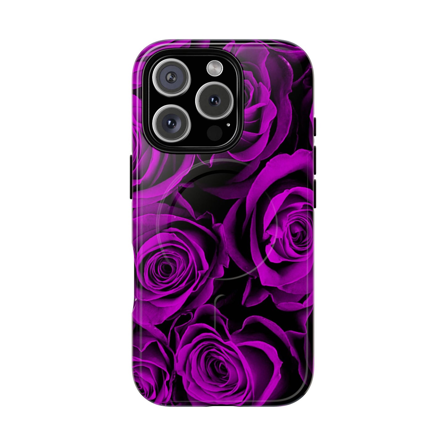 Protective Magnetic Phone Case – Amethyst Roses