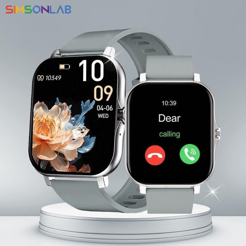 1.83" HD Smartwatch: SIMSONLAB BT Calling, Fitness & Weather, iOS/Android