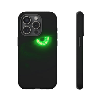 Protective Phone Case – Neon Green Monster Eyes