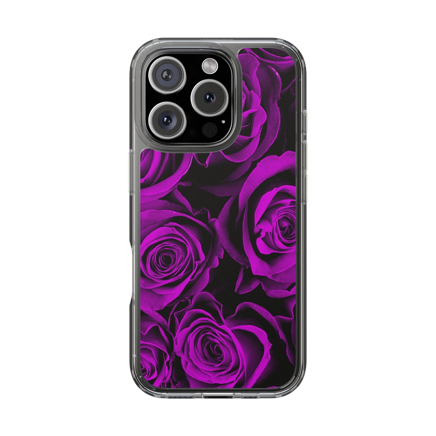 Clear Phone Case – Amethyst Roses