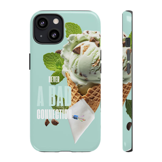 Mint Chocolate Ice Cream Phone Case — "Never a Bad Connection" Protective Cover