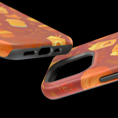Autumn Treats Magnetic Phone Case — Fall Coffee & Pastry Protective Cover