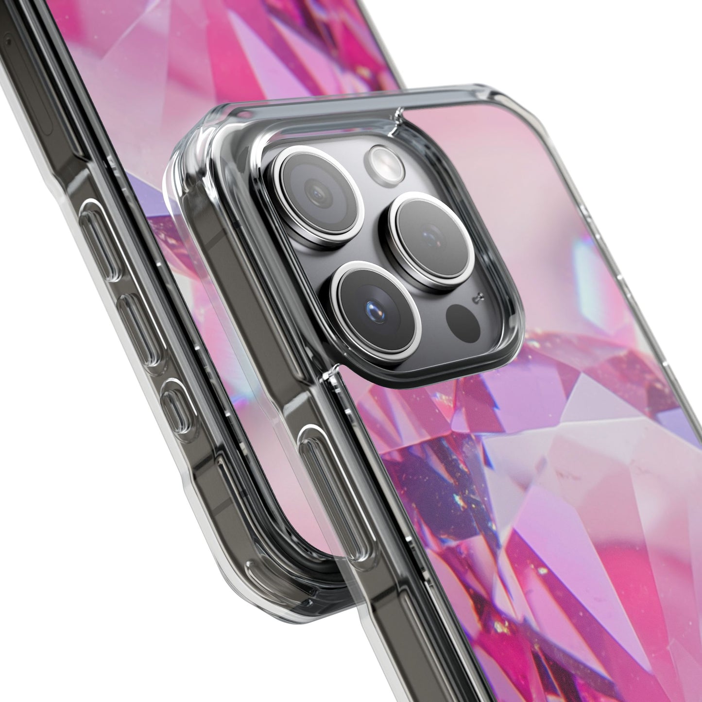 Clear Magnetic Phone Case – Pink Ice