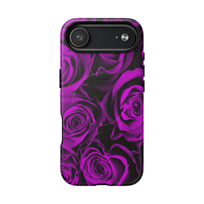 Protective Magnetic Phone Case – Amethyst Roses