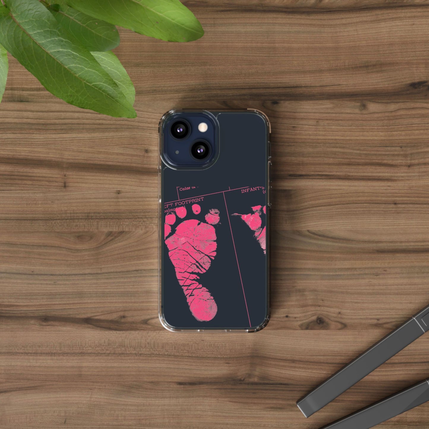 Clear Phone Case – Mom’s Little Pink Footprints