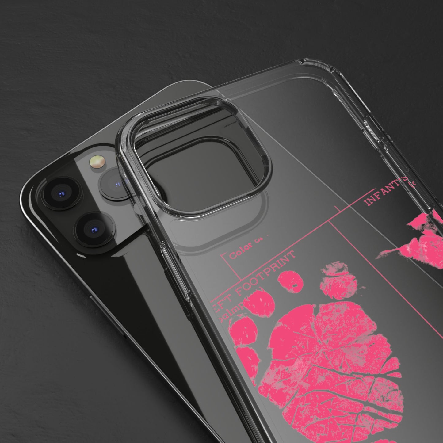 Clear Phone Case – Mom’s Little Pink Footprints