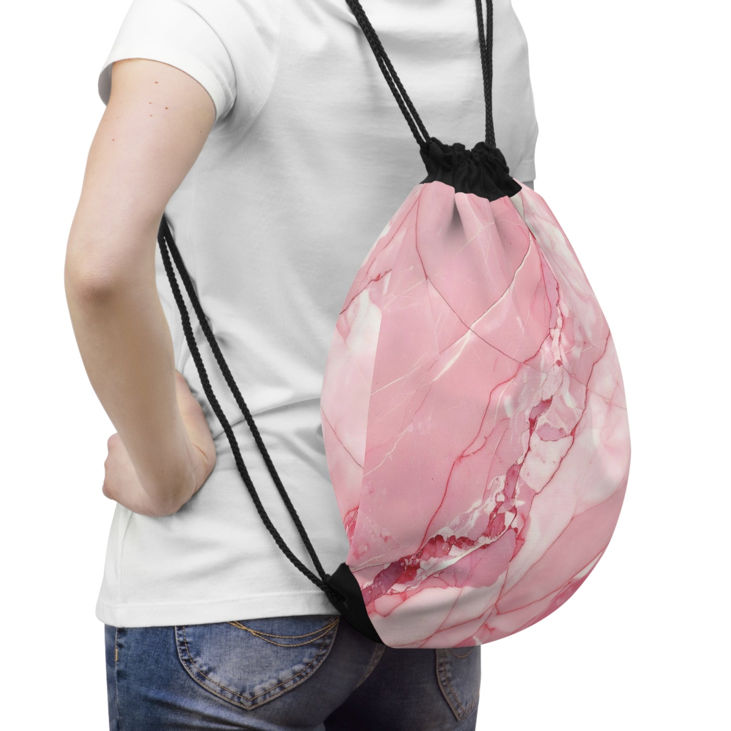 Drawstring Bag – Pink Agate