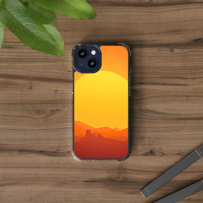 Clear Phone Case – Desert Sunrise
