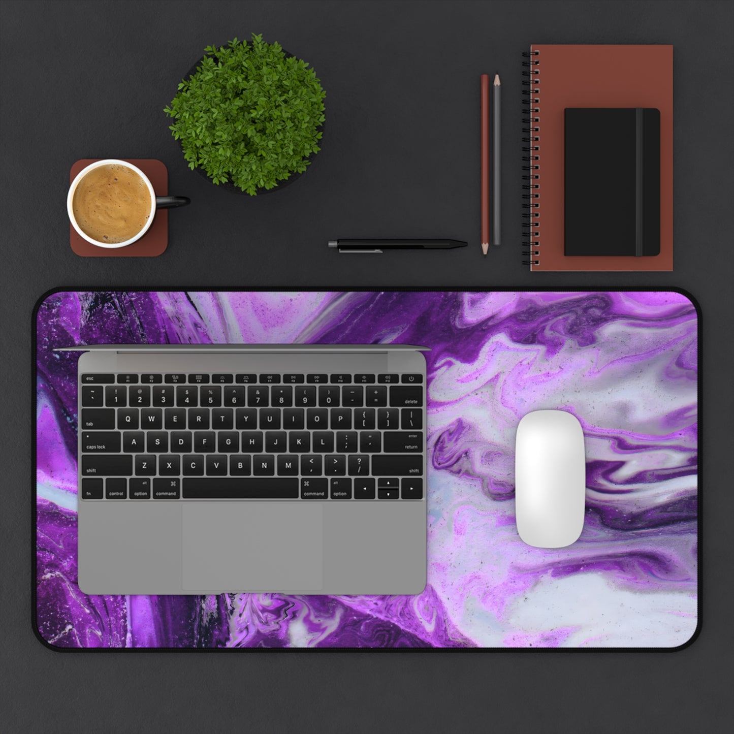 Neoprene Desk Mat – Midnight Amethyst