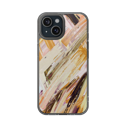 Clear Phone Case – Brush & Bronze