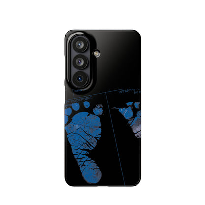 Snap Phone Case – Mom’s Little Blue Footprints